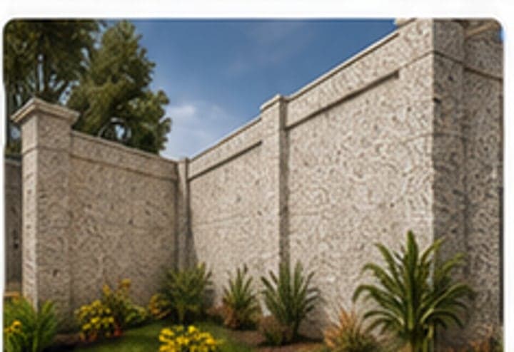 Garden and boundary walls